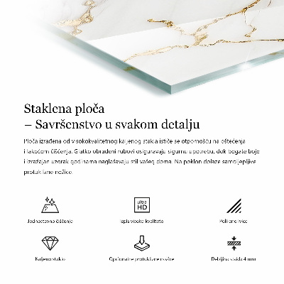 Doska na stôl s potlačou Mramor s jemnými žilami