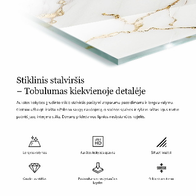 Doska na stôl s potlačou Mramor s jemnými žilami