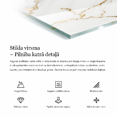 Doska na stôl s potlačou Mramor s jemnými žilami