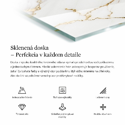 Doska na stôl s potlačou Mramor s jemnými žilami