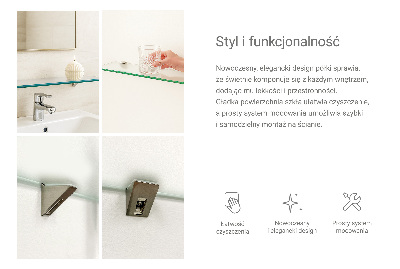 Sklenená polička Polopriesvitná