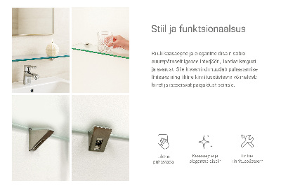 Sklenená polička Polopriesvitná