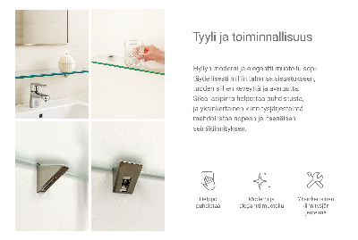 Sklenená polička Polopriesvitná