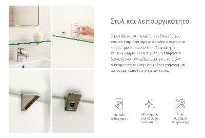 Sklenená polička Polopriesvitná