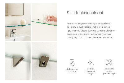 Sklenená polička Polopriesvitná