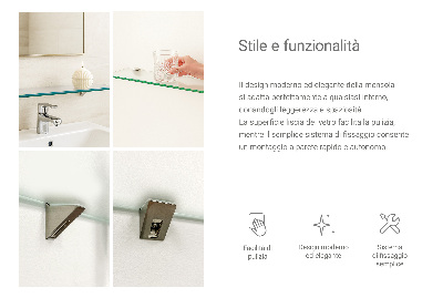 Sklenená polička Polopriesvitná