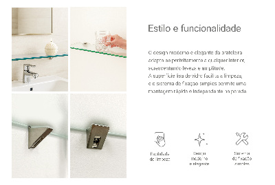 Sklenená polička Polopriesvitná