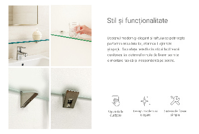 Sklenená polička Polopriesvitná