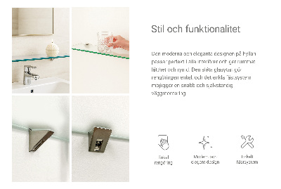 Sklenená polička Polopriesvitná