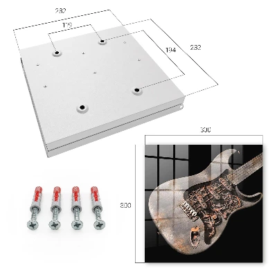 Skrinka na kľúče do bytu Mechanická gitara