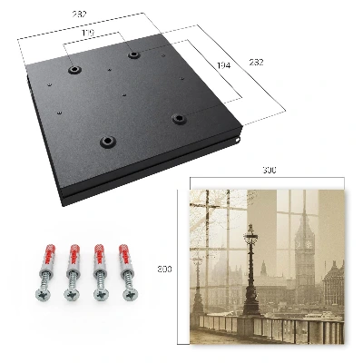 Skrinka na kľúče vintage Hmlistý Londýn