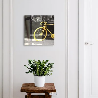 Skrinka na kľúče vintage Žltý bicykel