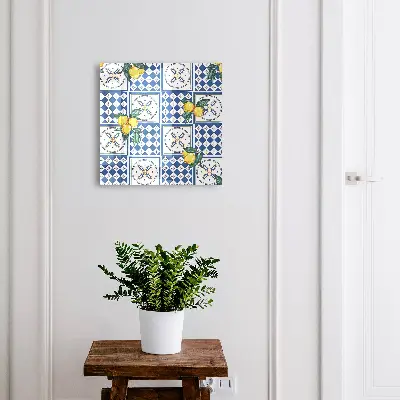 Skrinka na kľúče do bytu Citrónové dlaždice