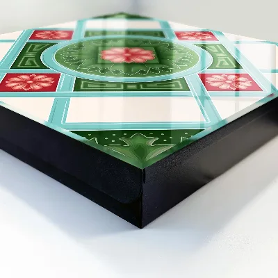 Skrinka na kľúče vintage Kvetinová geometria