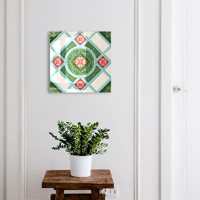 Skrinka na kľúče vintage Kvetinová geometria