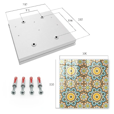 Skrinka na kľúče do bytu Geometrická mozaika