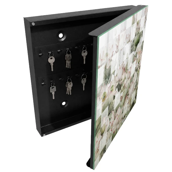 Skrinka na kľúče do bytu Geometrické ľalie
