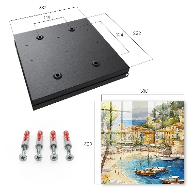 Skrinka na kľúče vintage Prímorská krajina