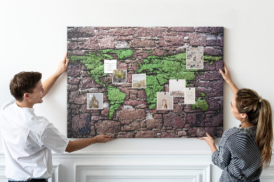 Korková tabuľa Mapa steny