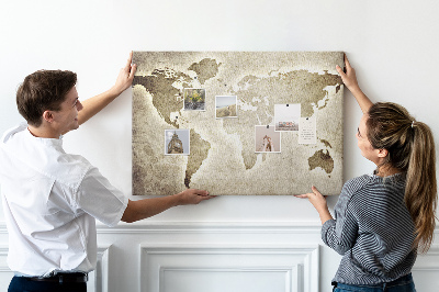 Korková tabuľa Mapa sveta