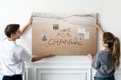 Korková tabuľa Citát na pláži
