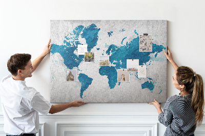 Korková tabuľa Mapa sveta