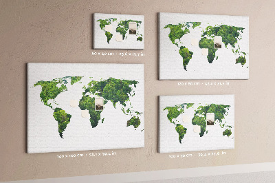 Korková tabuľa Mapa zeleného lesa