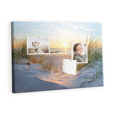 Korková tabuľa Západ slnka na pláži