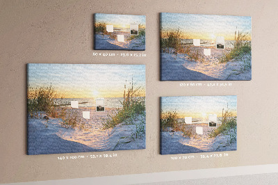 Korková tabuľa Západ slnka na pláži