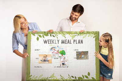 Korková tabuľa Týždenné menu