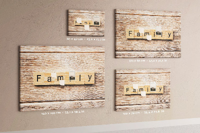 Korková tabuľa Rodinný nápis