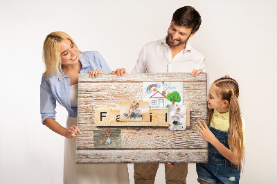 Korková tabuľa Rodinný nápis