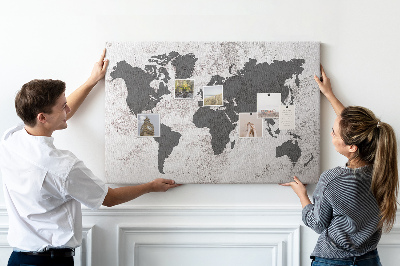 Nástenka Svetový map betón