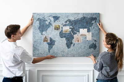 Nástenka Maľovaná mapa sveta