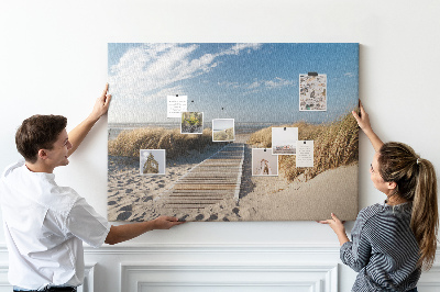 Korková tabuľa Pohľad na pláž