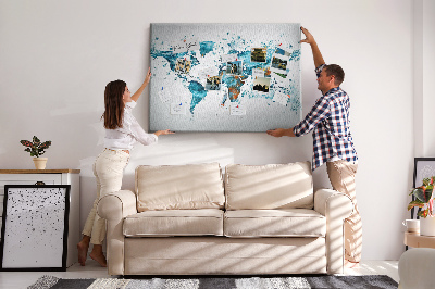 Nástenka Vodná mapa sveta