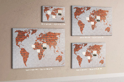Nástenka Tehlová mapa sveta