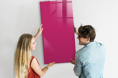 Magnetická tabuľa na magnetky Výrazná ružová farba