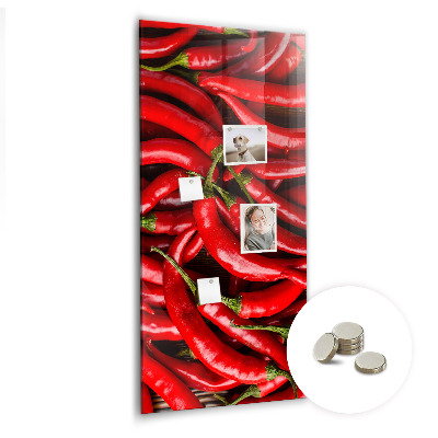 Tabuľa na stenu do kuchyne Chilli papričky