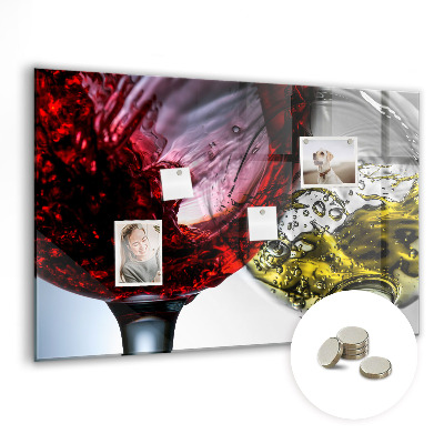 Tabuľa na stenu do kuchyne Poháre vína