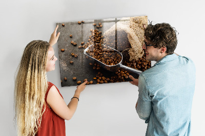 Tabuľa na stenu do kuchyne Sáčok čerstvej kávy