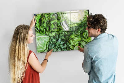 Tabuľa na stenu do kuchyne Zelená zelenina