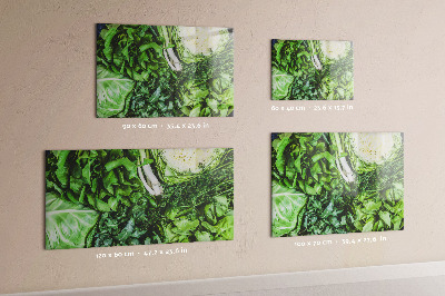 Tabuľa na stenu do kuchyne Zelená zelenina