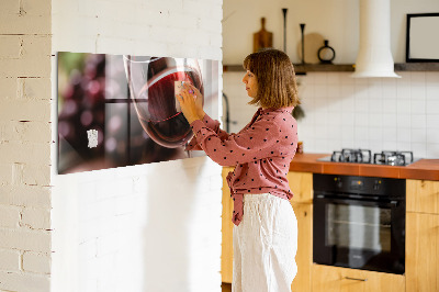 Tabuľa na stenu do kuchyne Pohárik červeného vína