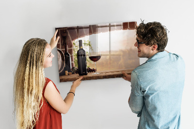 Tabuľa na stenu do kuchyne Fľaše vína