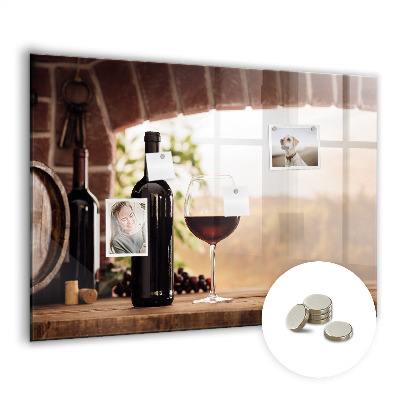 Tabuľa na stenu do kuchyne Fľaše vína