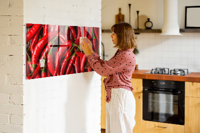 Tabuľa na stenu do kuchyne Štipľavé papriky