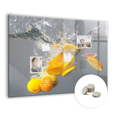 Tabuľa na stenu do kuchyne Citrusové plody vo vode