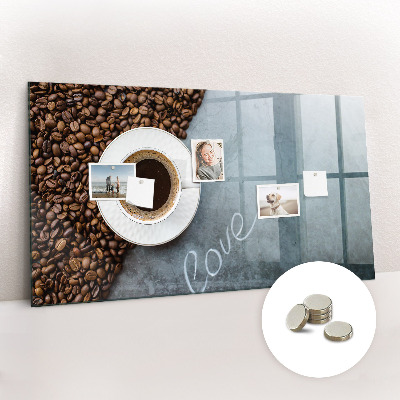 Tabuľa na stenu do kuchyne šálka kávy