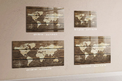Detská magnetická tabuľa Palubná mapa sveta
